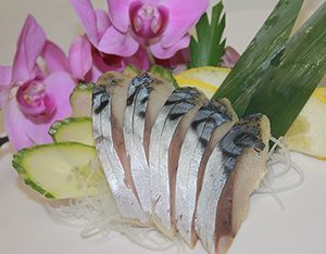 Mackerel sashimi